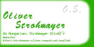 oliver strohmayer business card